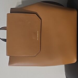 BCBGMAXAZRIA Juliet Leather Backpack in Taupe